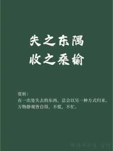 失之东隅收之桑榆出处，失之东隅收之桑榆下一句怎么接-第1张图片-山川游戏